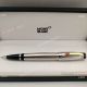 Mont Blanc Boheme Silver stripped Gold Clip Rollerball Pen AAA+ (3)_th.jpg